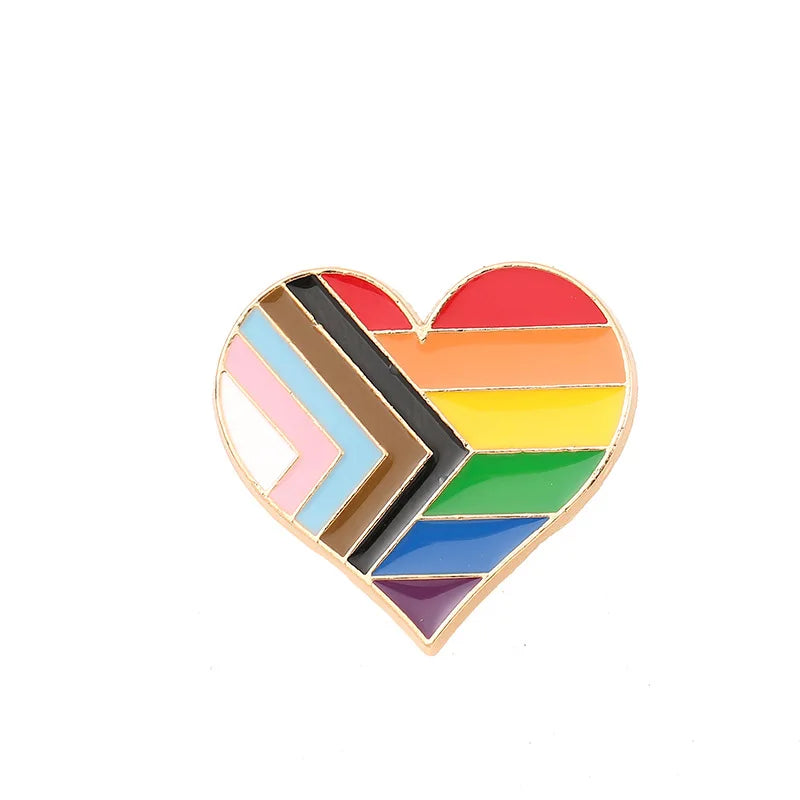 Celebrate Love and Diversity with Our Metal Hearts Pride Pin - Rainbow Gay Flag Lapel Pin for Progressive Decoration