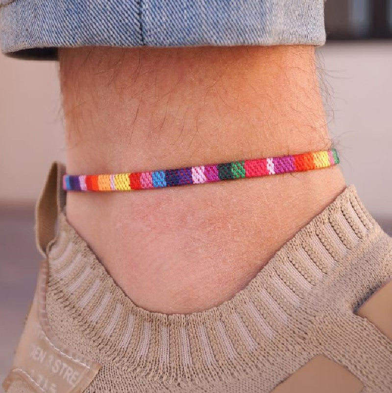 Hand Woven Rainbow Bracelet/Anklet - Pride is Love