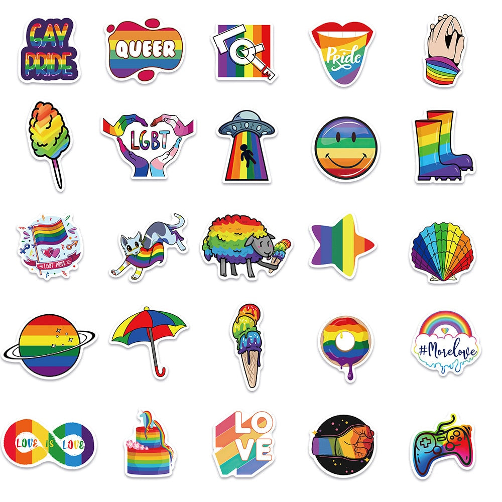 Assortment of Pride Stickers
