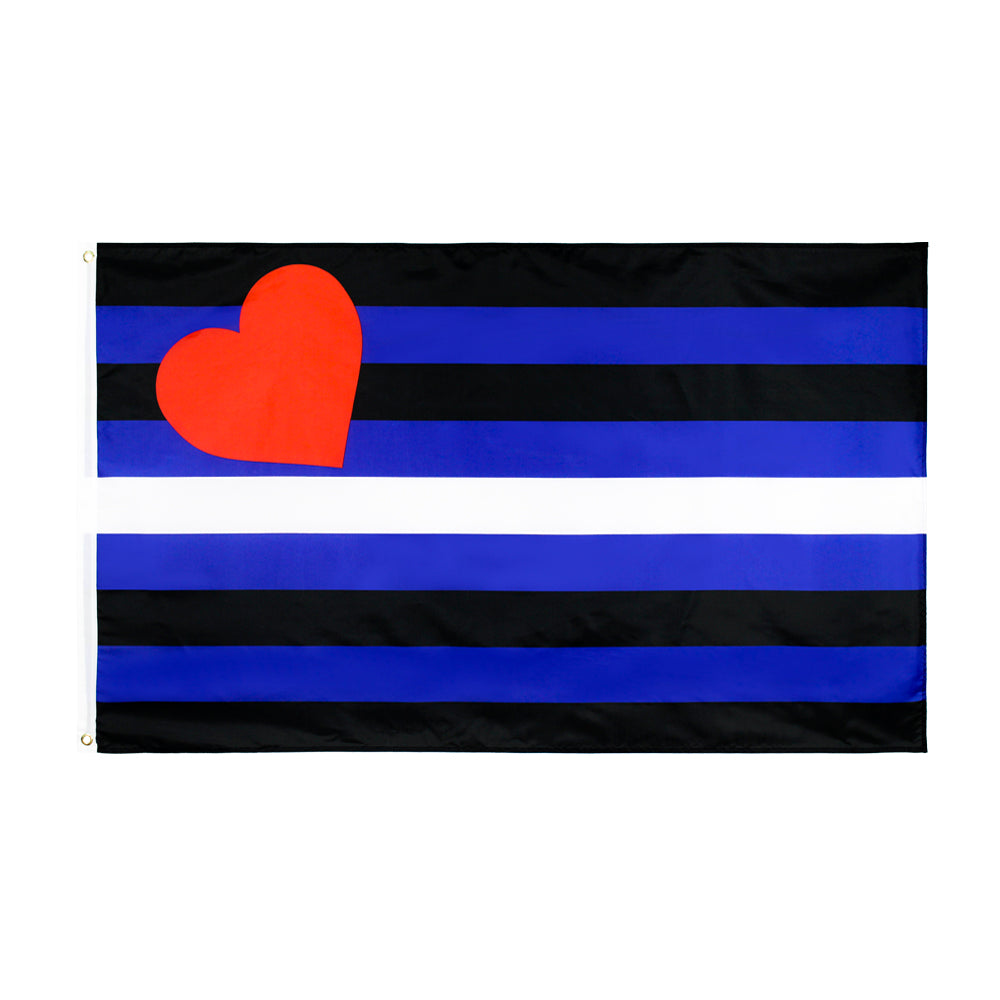 3 x 5 Foot Leather Pride Flag - Pride is Love