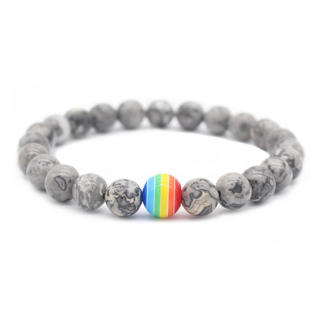 Rainbow Bead Bracelet - Pride is Love