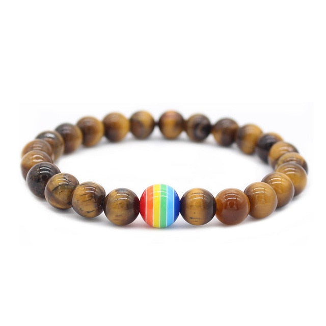 Rainbow Bead Bracelet - Pride is Love