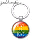 LGBT Love is love keychain, Bag Car key chain