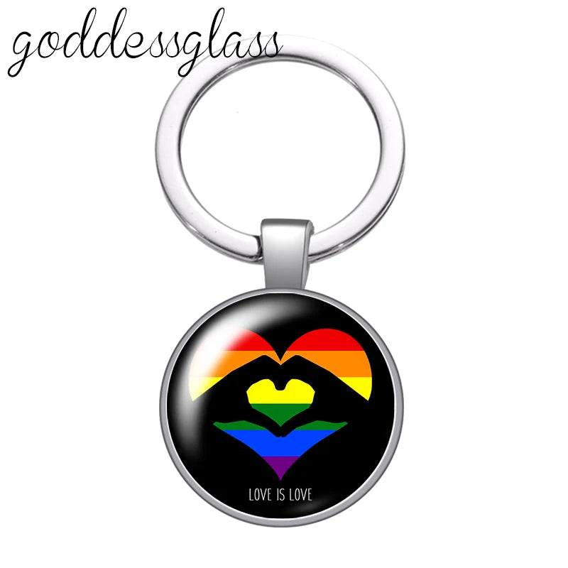 LGBT Love is love keychain, Bag Car key chain