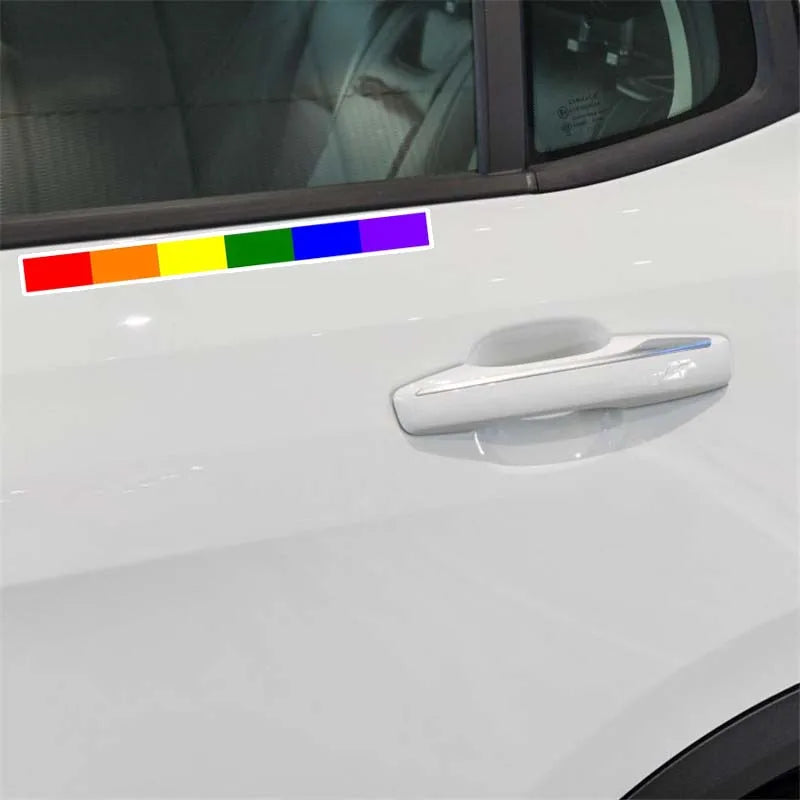 Pride Rainbow Car Sticker Accessories KK Vinyl PVC 16cm*2cm Motorcycle Laptop Decal