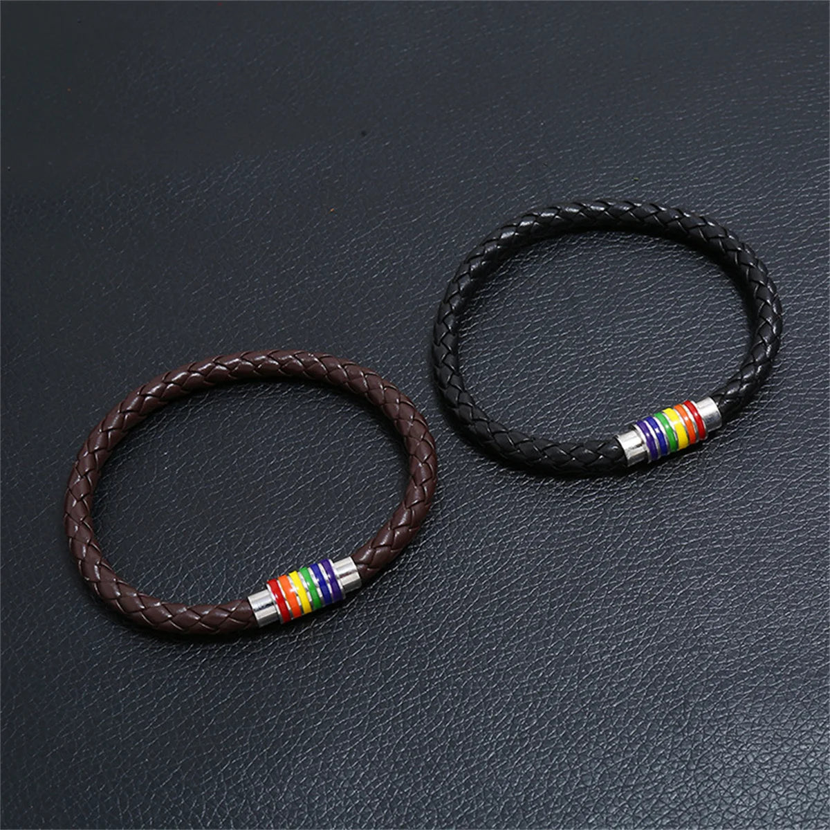 Pride Braided Leather Bracelet