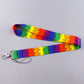 LGBT Love Is Love Rainbow Neck Strap Lanyards for Key ID Card