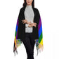 Gay Pride Flag Stripe Tassel Scarf Women