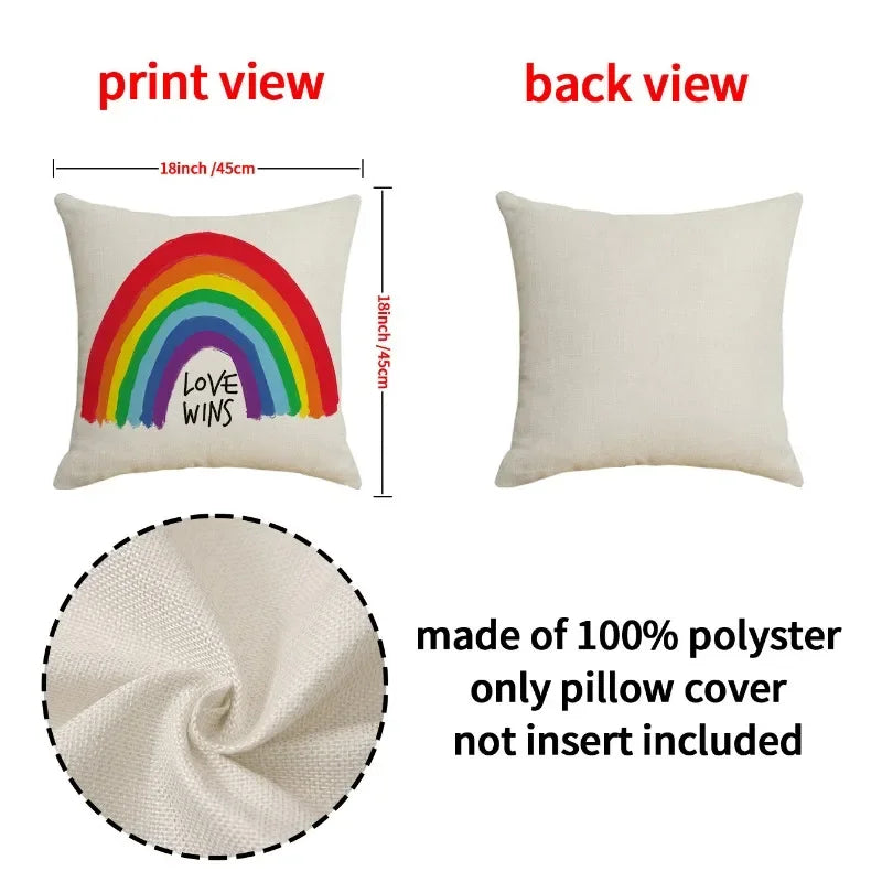 Gay Pride Pillow Cover