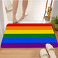 Gay Lesbian LGBT Rainbow Love Printed Flannel Floor Mat Bathroom Decor Carpet Non-Slip For Living Room Kitchen Welcome Doormat