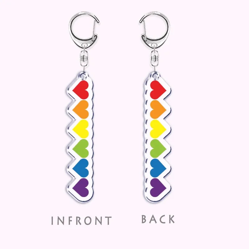 LGBT Rainbow Keychain for Accessories Bag