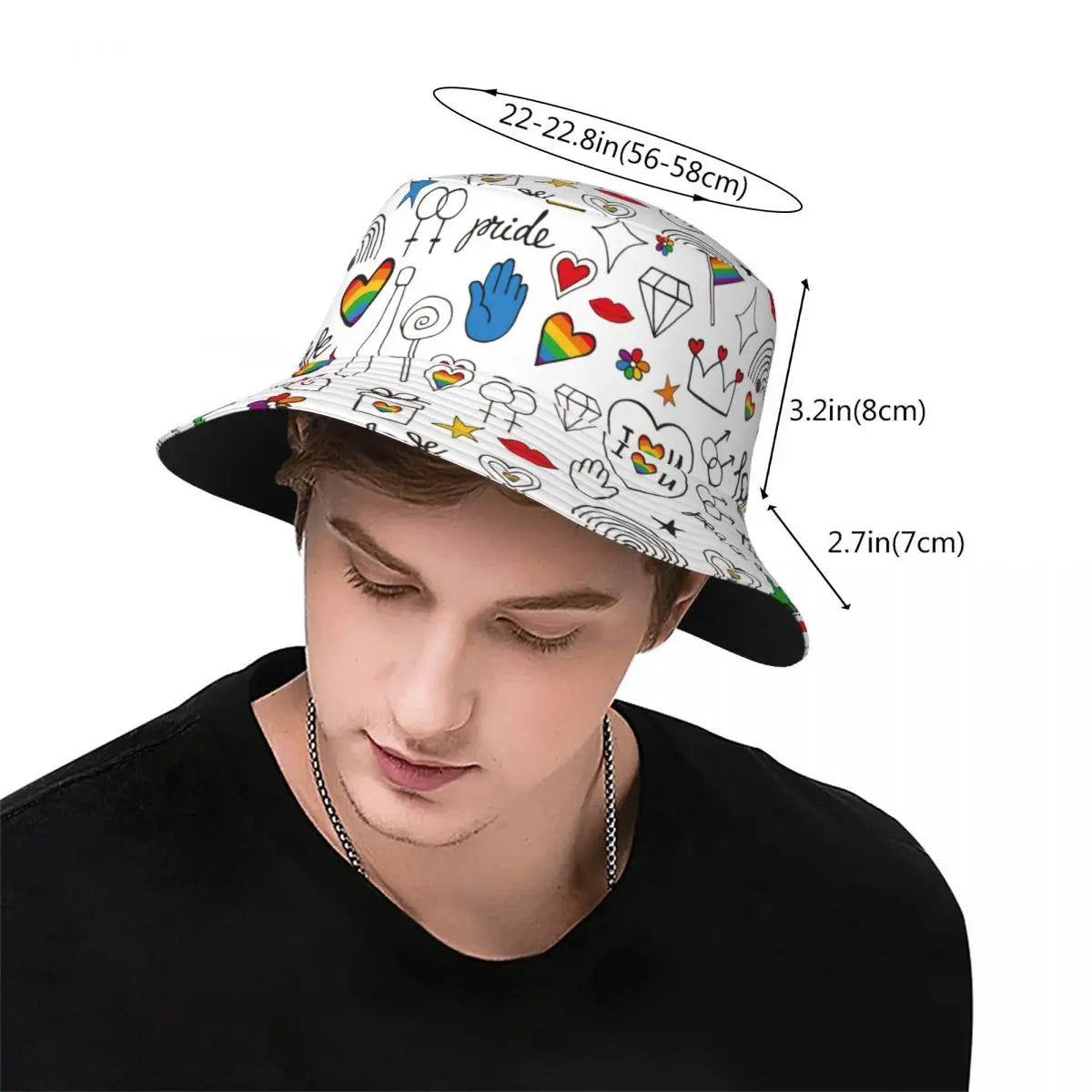 LGBTQ Doodles Bucket Hats Summer