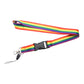 Durable Phone Lanyard Polyester Rainbow Color Detachable Hanging Key Holder Premium Carnival Quick Release Buckle LGBTQ Pride