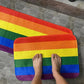 Gay Lesbian LGBT Rainbow Love Printed Flannel Floor Mat Bathroom Decor Carpet Non-Slip For Living Room Kitchen Welcome Doormat