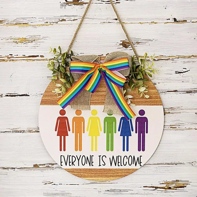 LGBTQ Door Sign Wooden