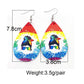 Rainbow LGBT Pride Leather Earrings Leather