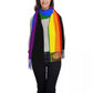 Gay Pride Flag Stripe Tassel Scarf Women