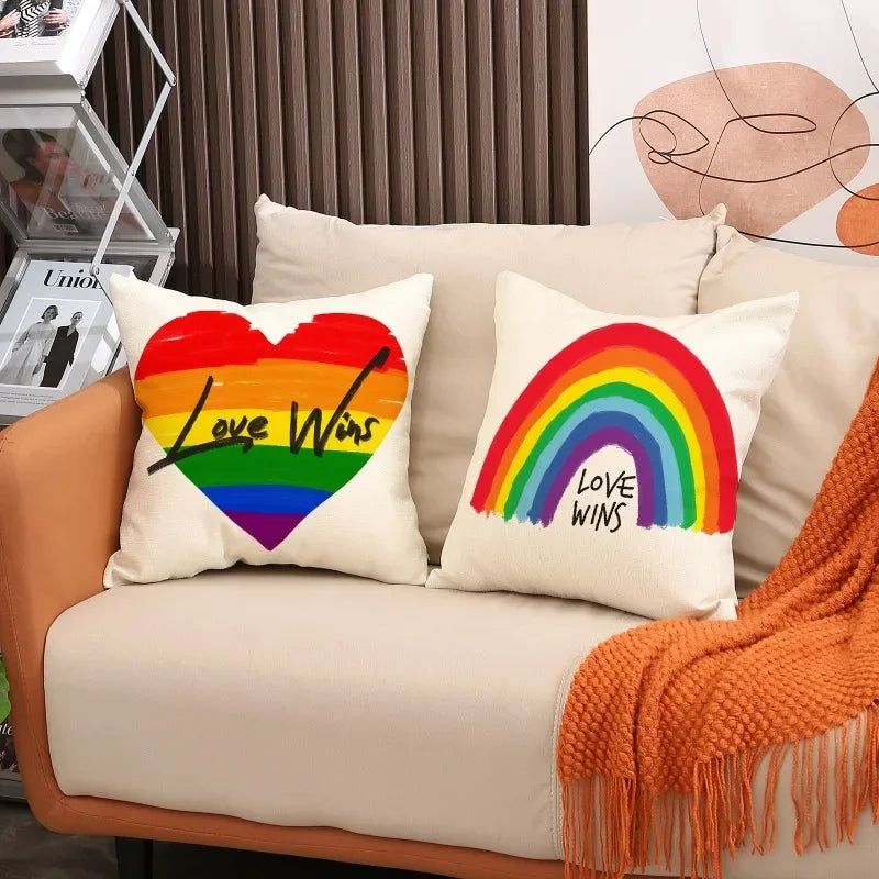 Gay Pride Pillow Cover