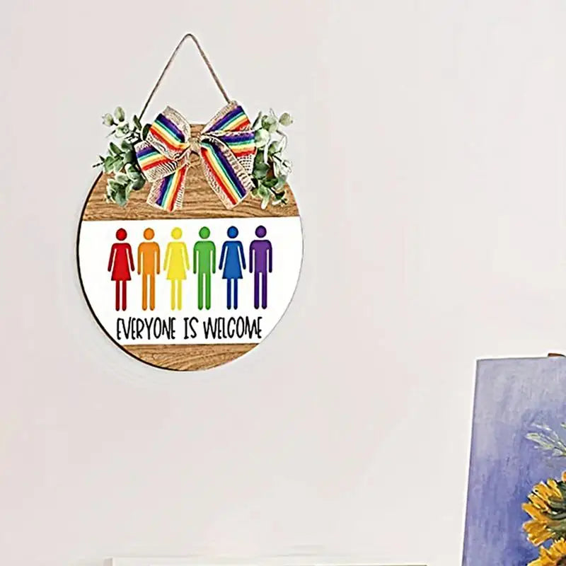 LGBTQ Door Sign Wooden