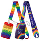 LGBT Love Is Love Rainbow Neck Strap Lanyards for Key ID Card