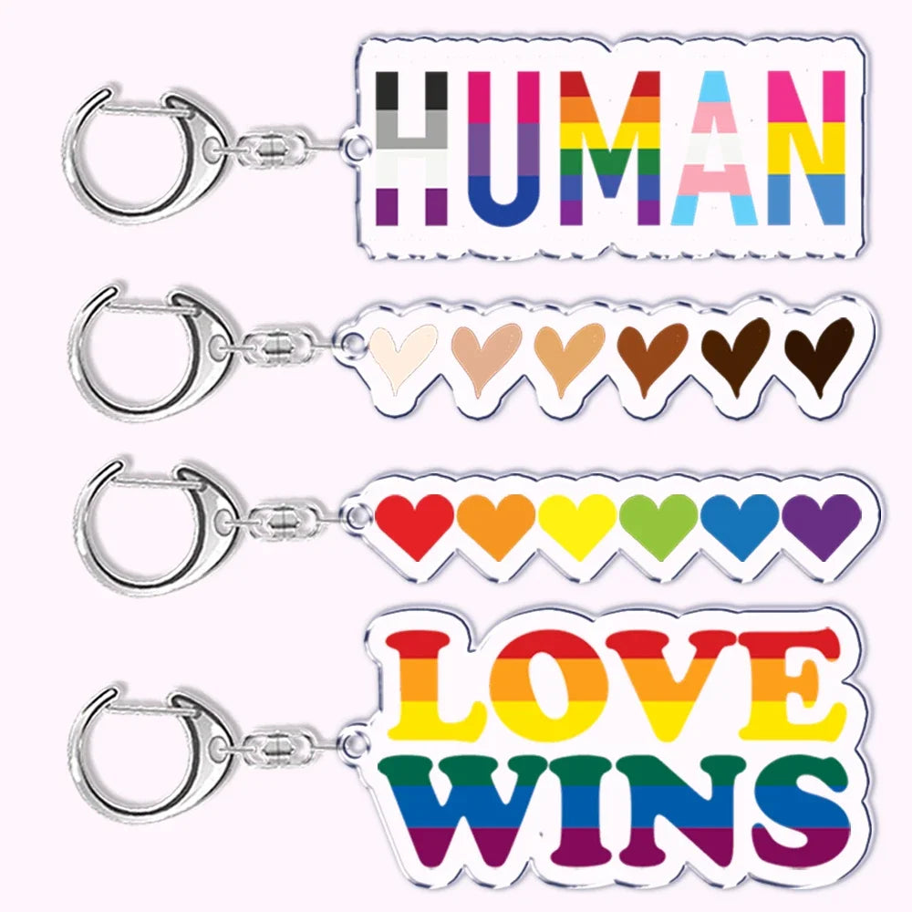 LGBT Rainbow Keychain for Accessories Bag