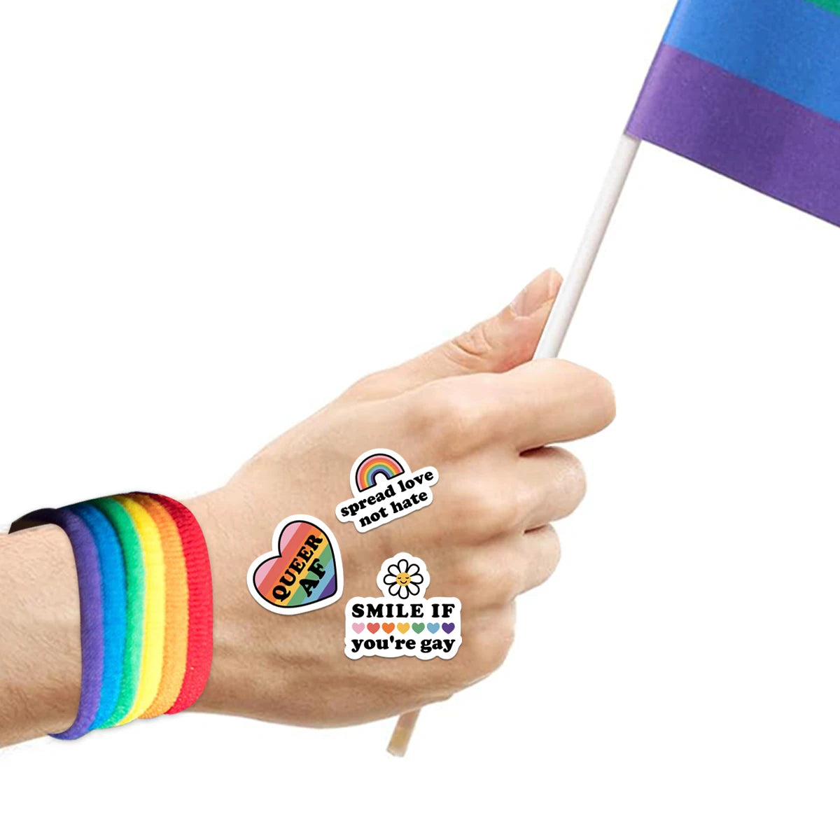 4pcs/pack Pride Rainbow Sticker's