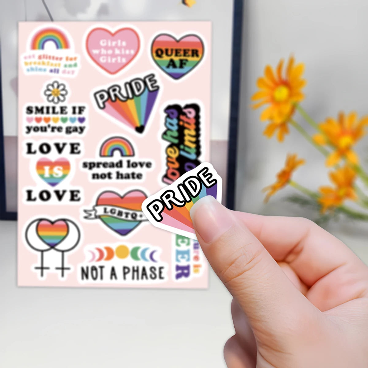 4pcs/pack Pride Rainbow Sticker's