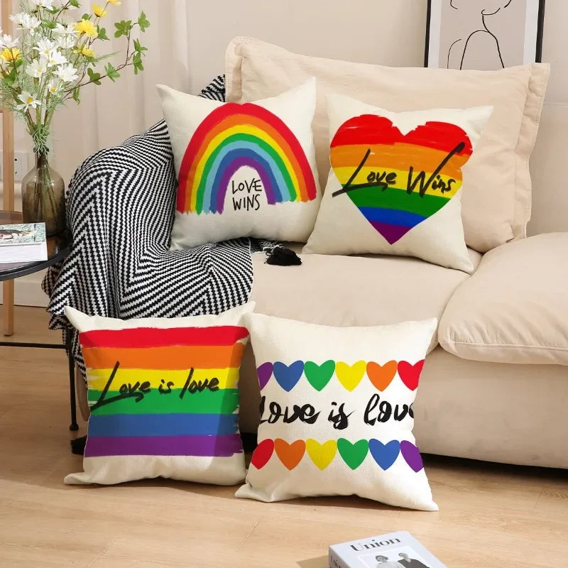 Gay Pride Pillow Cover