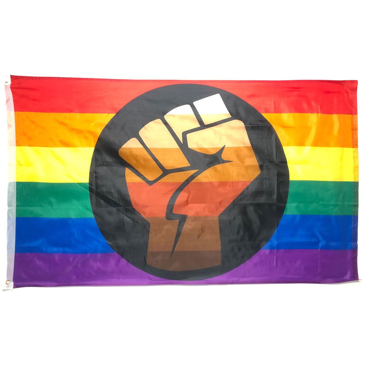 3 x 5 Foot Rainbow Black Lives Matter Flag - Pride is Love