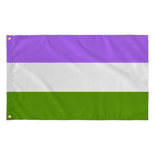 3 x 5 Foot Genderqueer Flag - Pride is Love