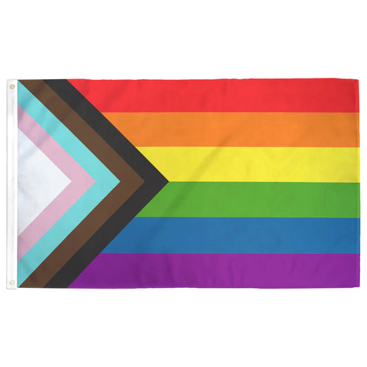 3 x 5 Foot Rainbow Progress Pride Flag - Pride is Love
