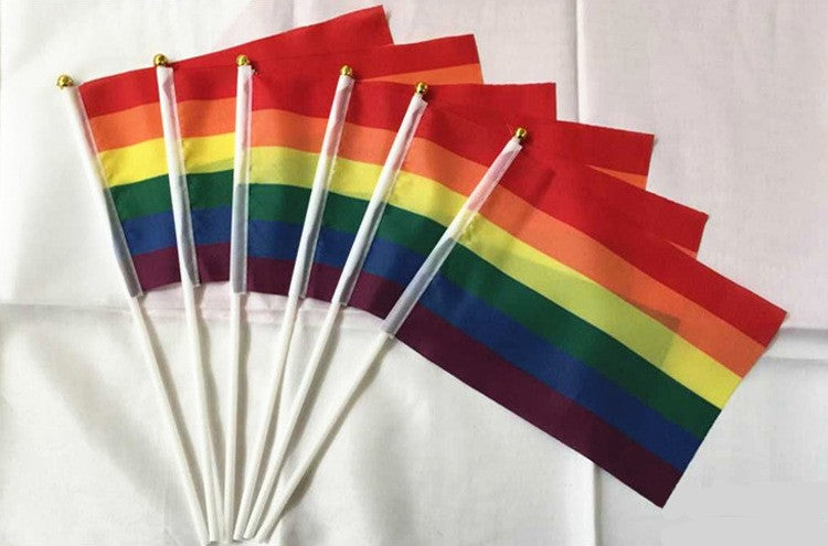Handheld Rainbow Pride Flag (10pcs) - Pride is Love
