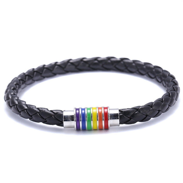 Pride Braided Leather Bracelet - Pride is Love