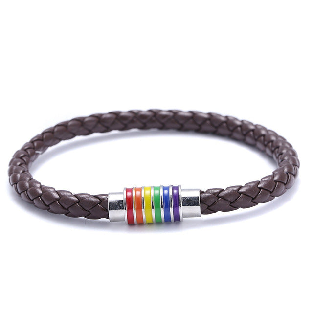 Pride Braided Leather Bracelet - Pride is Love