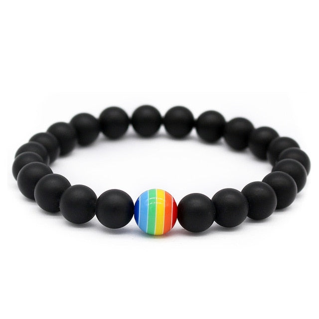 Rainbow Bead Bracelet - Pride is Love